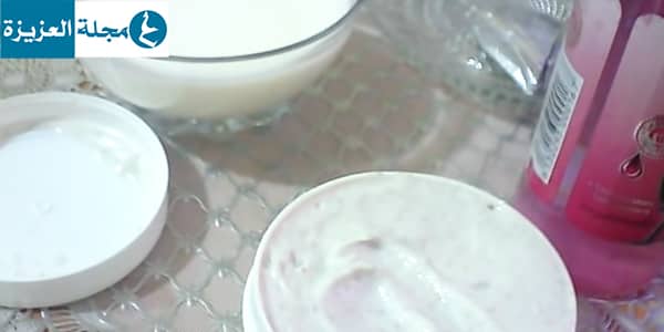خلطة صابون دوف مع الحليب والنشا