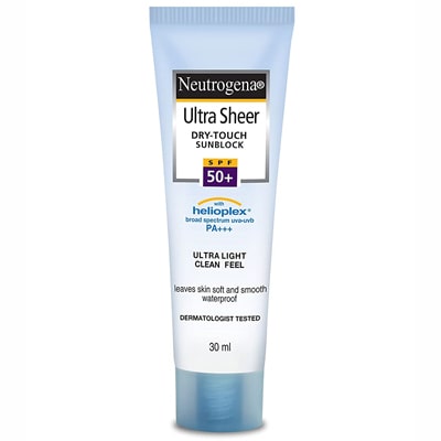 واقي شمس نيتروجينا Neutrogena Ultra Sheer Dry Touch Sunblock SPF 50+ Sunscreen للبشرة المختلطة